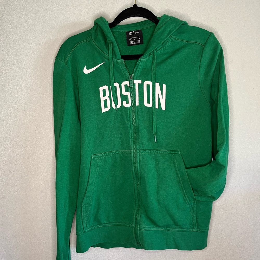 Nike Green Boston Full-Zip Hoodie